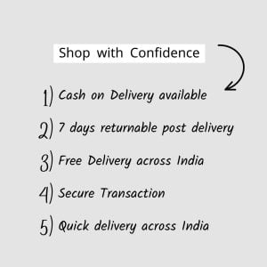Shop with Confidence @ Neo Elect - 1. Cash on Delivery Available 2. 7 days returnable post delivery 3. Free Delivery across India 4. Secure Transaction 5. Quick delivery across India